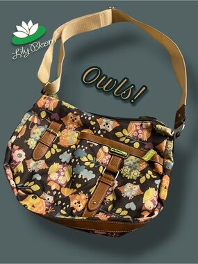 Lily Bloom "What A Hoot" Owl Print Crossbody Bag – Eco-Friendly